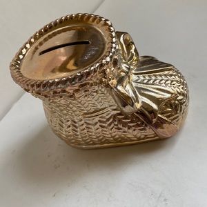 - Vintage Leonard Silver Plate Baby Boot Bank